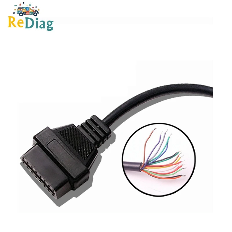 10pcs/lot OBD2 16 Pin Female Extension Opening Cable Car Diagnostic Interface Connector Converter Male | Автомобили и мотоциклы