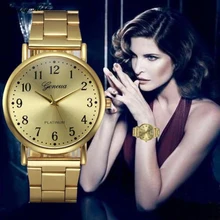 Vogue Girls Watches Crystal Stainless Metal Analog Clock Quartz Wrist Watch Bracelet wholesale v
