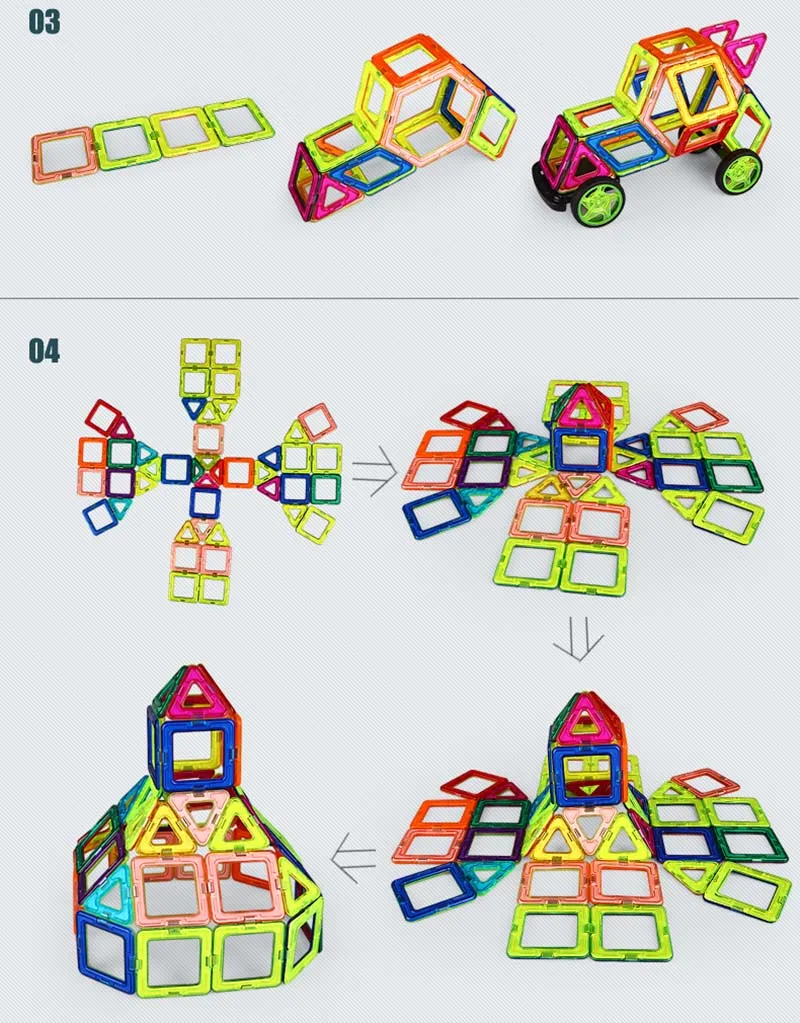 Магнитный конструктор, набор для строительства, магнитные блоки, модели, набор строительных игрушек, Магнитные Развивающие игрушки для детей, подарок для детей