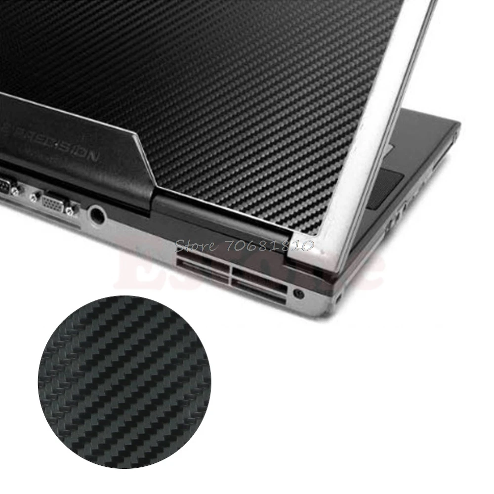 3D Carbon Fibre Skin Cover Decal Wrap Sticker Case For 17" Laptop