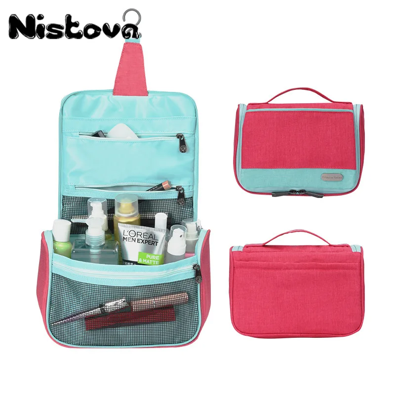 

Portable Large Capacity Zipper Hanging Wash Bag Multi-function Makeup Storage Box Cosmetic Travel Waterproof Cosmetic Bag