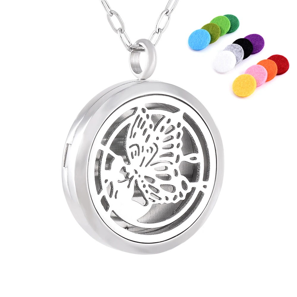 Ijp0144 Aromatherapy Perfume Necklace Wholesale/ Retail Stainless Steel