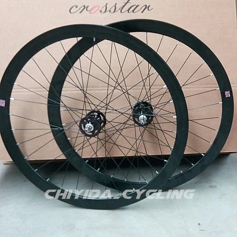 Buy Fixed Gear wheelset 40mm aluminum novatec bearing