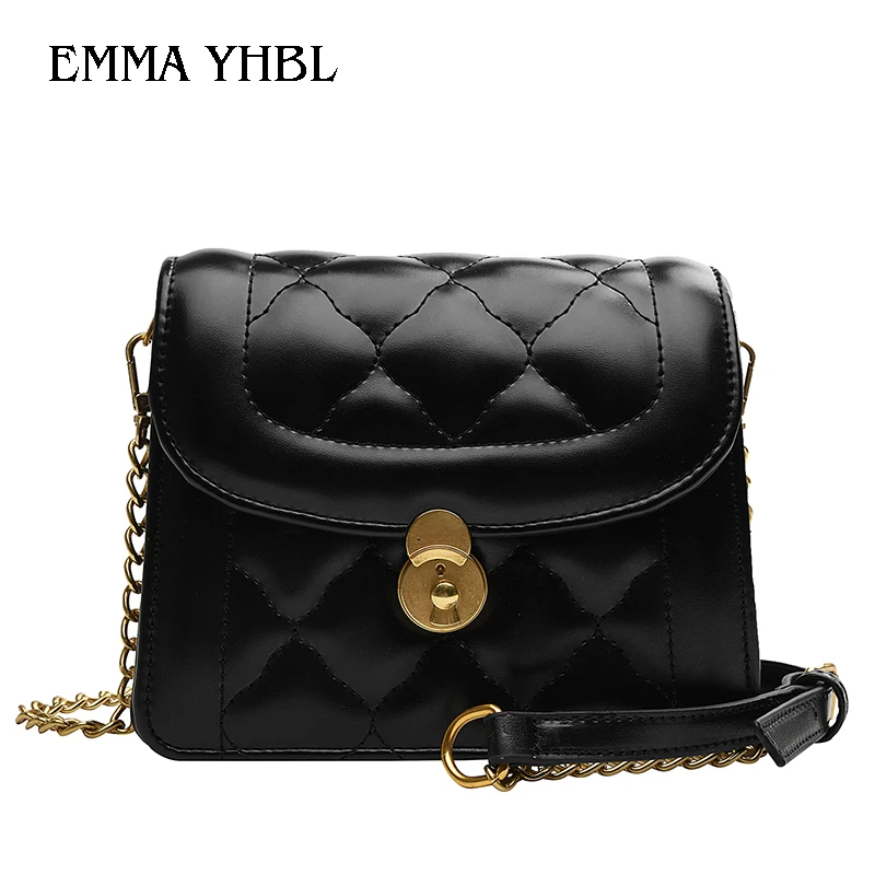 

EMMA YHBL New stylish single-shoulder cross-body style small square bag for women 2019 with small xiangfeng ling chain bag