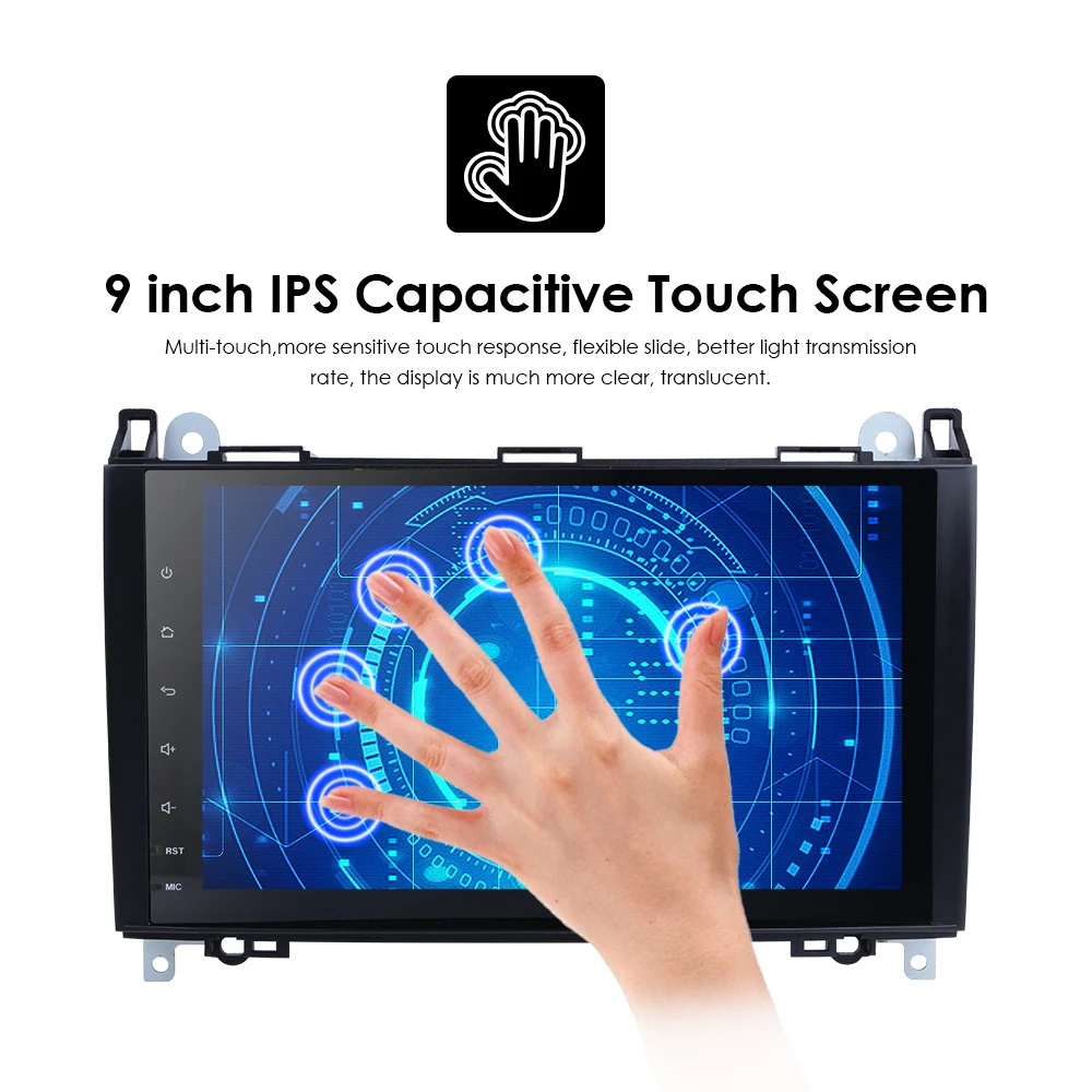 Top New Quad core 9 Inch 2 Din Android 9.0 Car Multimedia Player For Mercedes/Benz/Sprinter/Viano/Vito/B-class/B200/B180 RDS Camera 13