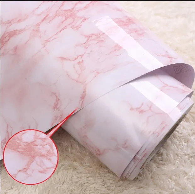 decorative flims self adhesive stickers wall decor Red marble kitchen