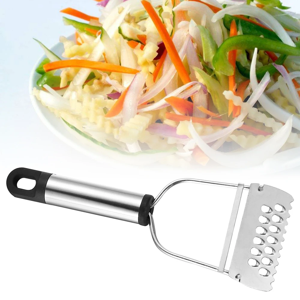 

Multi-function Stainless Steel Vegetable Grater Peeler Cutter Potato Carrot Fruit Slicer Kitchen Tools silver Handle