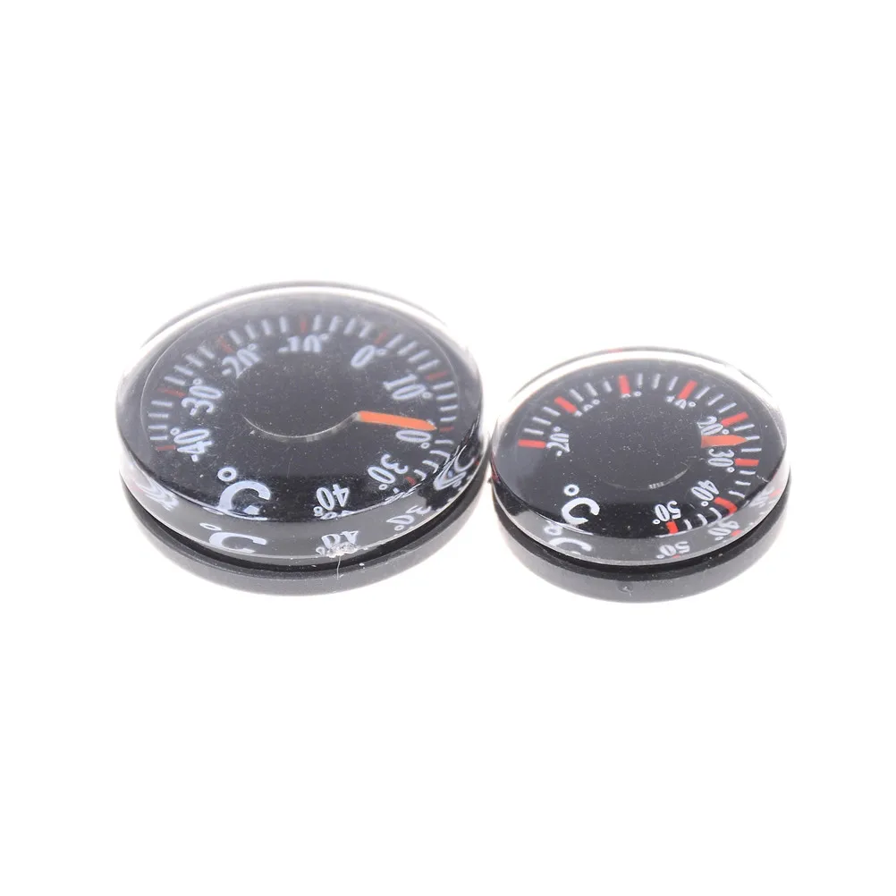 

1PCS Plastic Round Mini Thermometer Diameter 15/20/25/27mm Mini Spirit Circular Thermograph Celsius Hydrothermograph