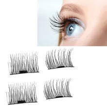 Натуральные норковые Толстые Поддельные ресницы ультра-тонкие 0,4 мм Магнитные ресницы 3D норки многоразовые магнитные Накладные ресницы расширение