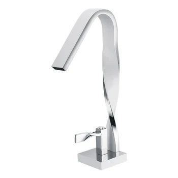 

Kitchen bathroom faucet full copper chrome plated basin single hole single twist swivel outlet paint white tap wx5141130