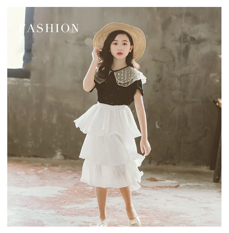 Peter Pan Collar Top Kids Girls T Shirts 10 To 12 Years Teenage Children Girl Clothes Tshirt Short Sleeve Age 4 6 8 14 Clothing 4 5 6 7 8 9 10 11 12 13 14 15 16 years little teen  t-shirt for kids girls top (12).jpg