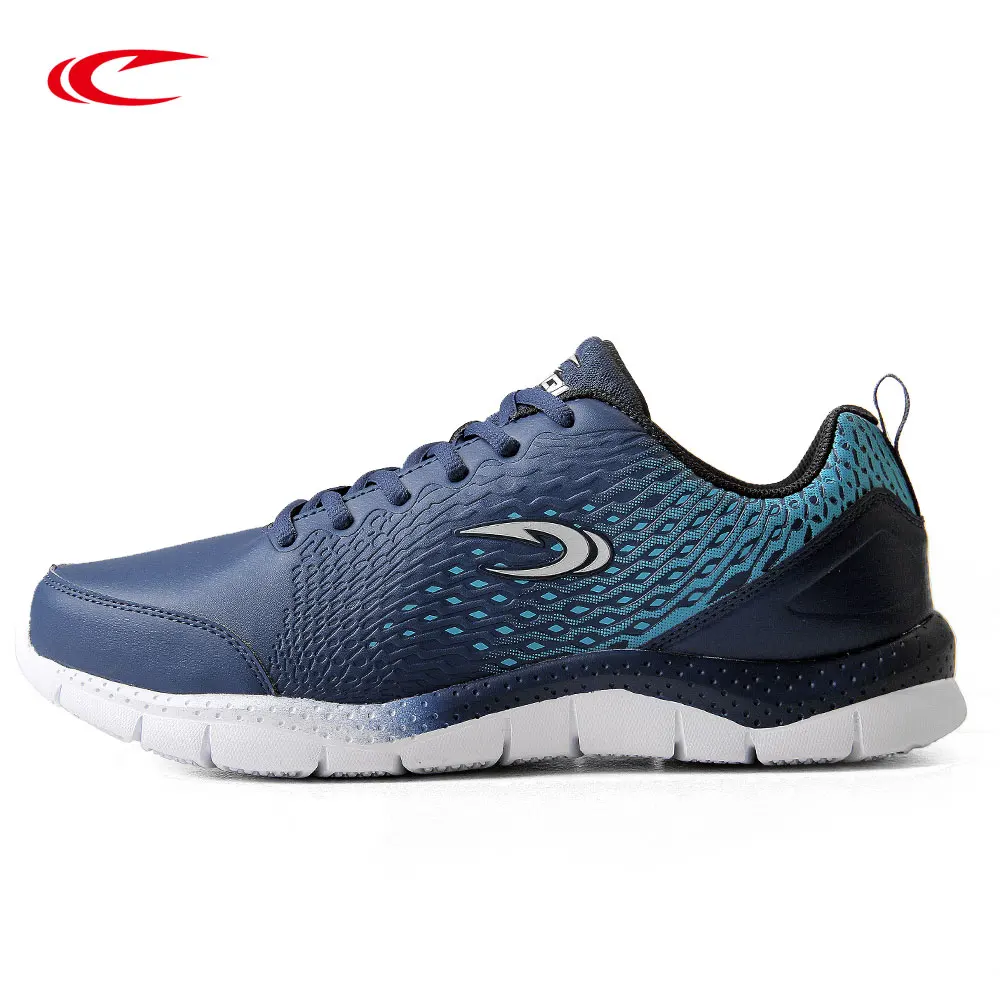 SAIQI Men's Sneakers Male PU Leather Sport Shoes Top Quality Running