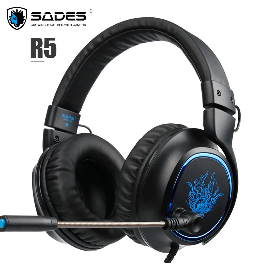 SADES R5 PS4 Headset Gamer Casque PC Gaming Headphones Stereo Earphone with Mic for Computer Xbox one Mobile Phone Laptop Mac (1)