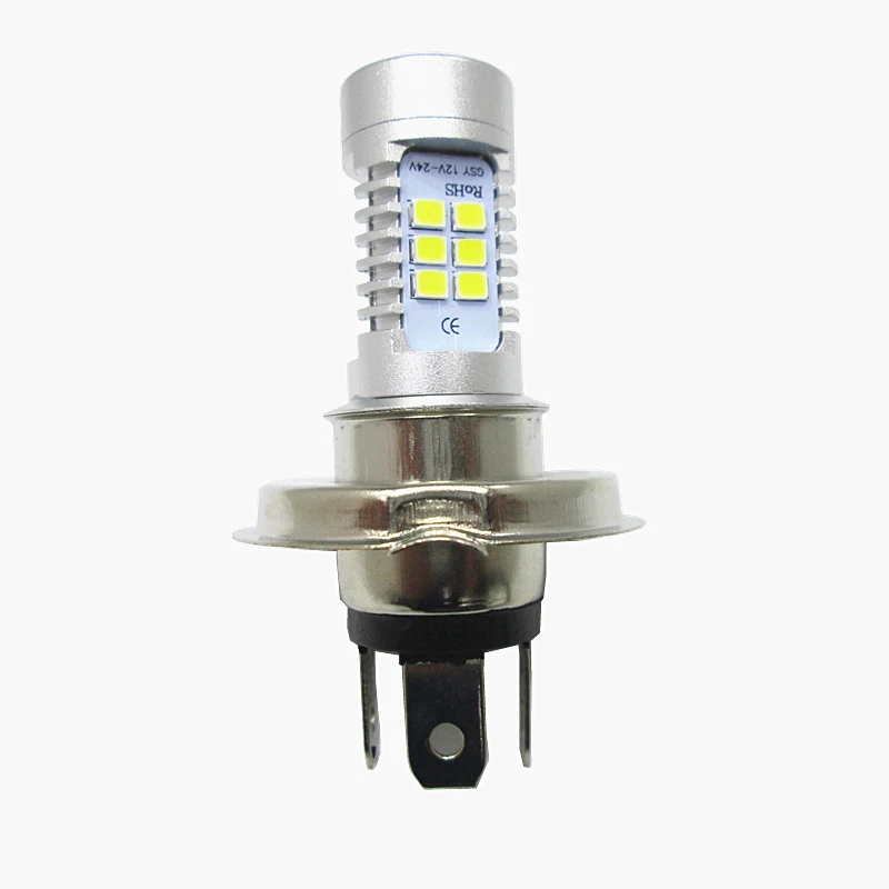 2 шт. H4 21W 2835 21 SMD 900LM 6000K супер яркий Автомобильный светодиодный противотуманный светильник s с линзой Автомобильный задний светильник Противотуманные фары светильник для вождения s Белый 12 В постоянного тока