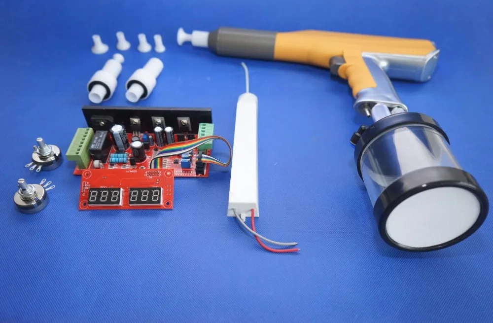 Цифровой ручной электростатический эксперимент лаборатория 100кв машина порошковое покрытие пистолет система для Gema