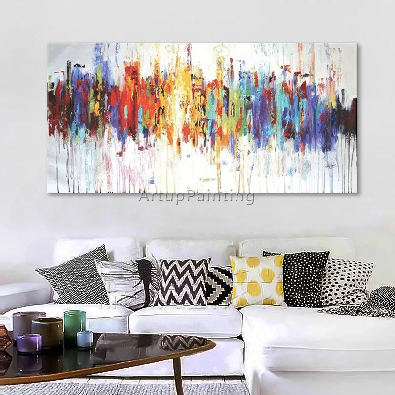 

Hand painted canvas oil paintings handmade Wall art Pictures for living room modern abstract cuadros quadro Home decorative17-28