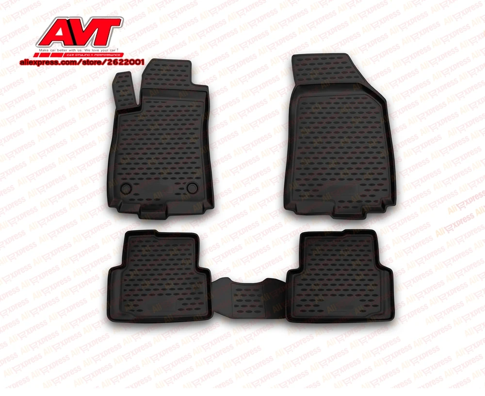 Коврики для Citroen C4 2011-4 шт. резиновые коврики Нескользящие аксессуары салона