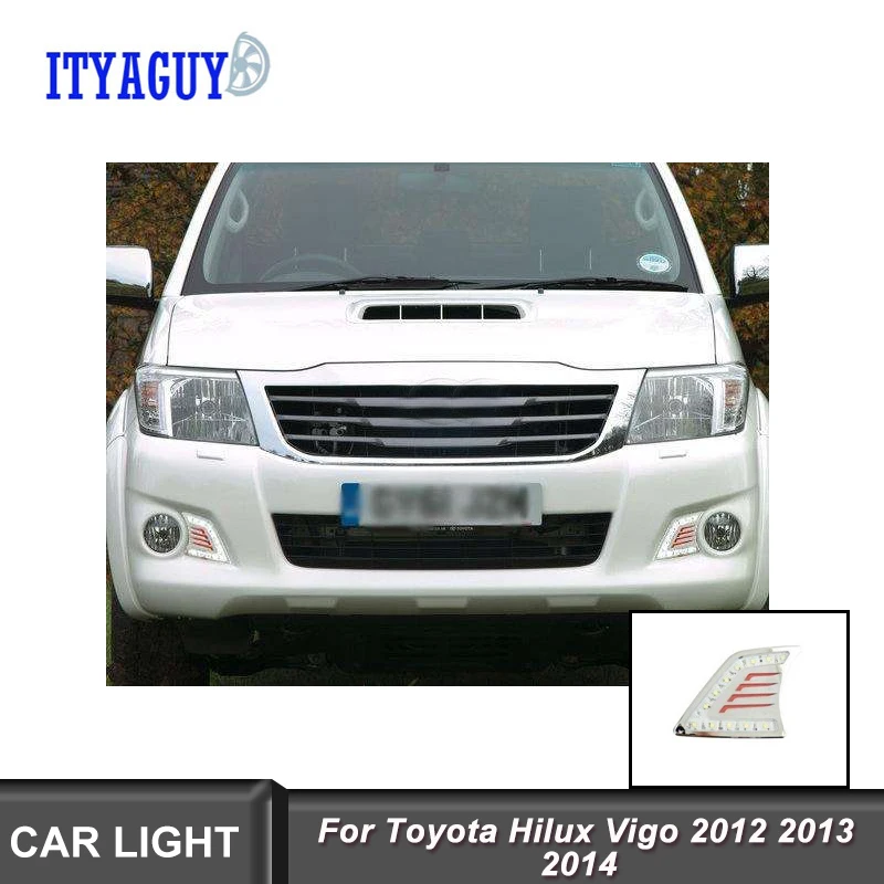 1 комплект мигающий светодиодный для Toyota Hilux Vigo 2012 2013 2014 фары красивые