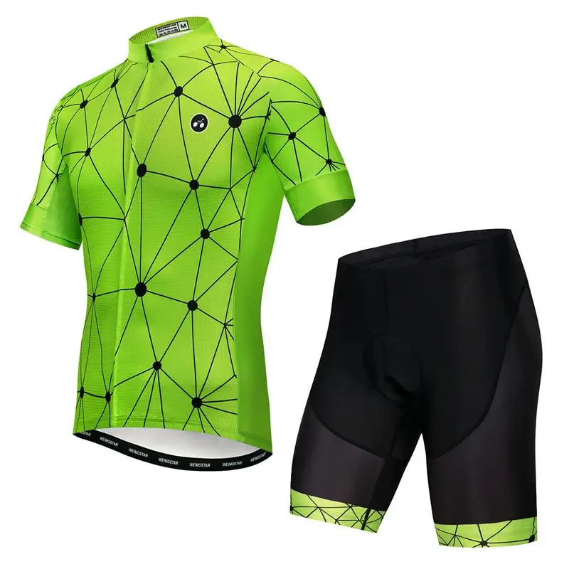 Weimostar Men Cycling Jersey Short Sleeve Antislip Cuff Road Bike MTB Top