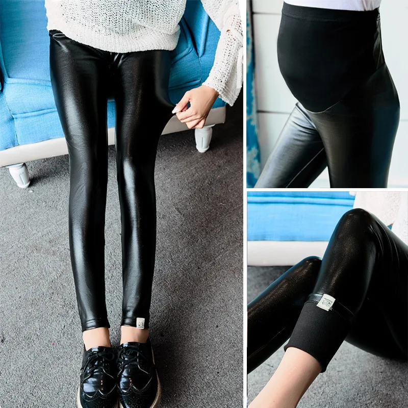 

Autumn Winter Pregnant Woman Pants Fashion Leather Pregnancy Belly Leggings M/L/XL/2XL Maternity Clothes Sexy Lady Clothing