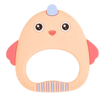 

Chew Toys Chicken Shape DIY Food Grade Gift Silicone Portable Baby Teether Cartoon Training Toothbrush Safe Toddler Nursing