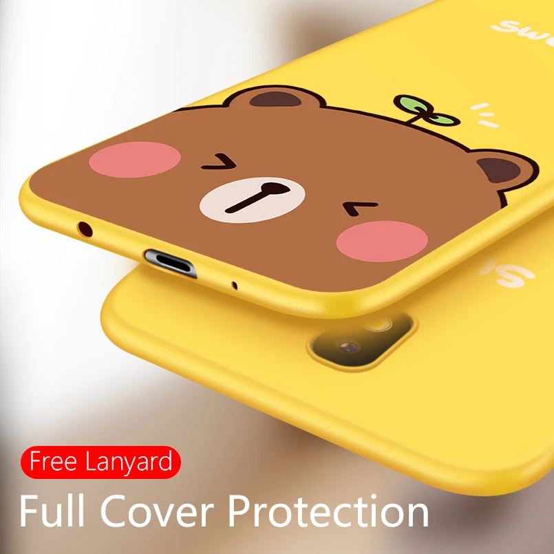

Cute Cartoon Case For Samsung Galaxy J7 2017 Case Soft Silicone Cover Original 3D Relief For Galaxy J7 Pro For J8 2018 Coque