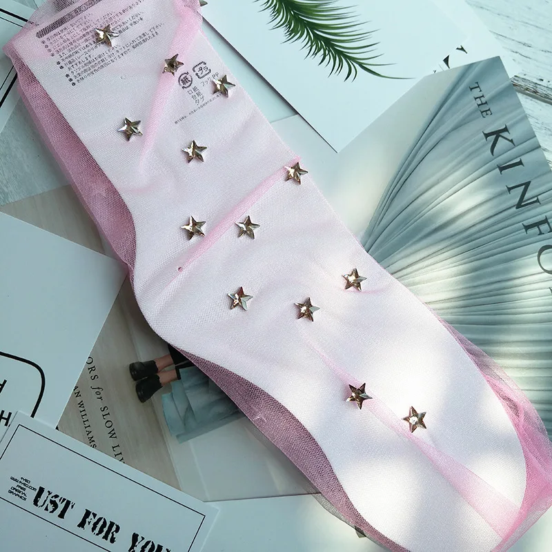SP & CITY стразы прозрачные блестящие носки для женщин модные летние тонкие Harajuku