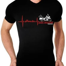 Новейшая Мужская футболка shubuzhi в простом стиле японский мотоцикл GOLDWING GL1500 Battito Cuore футболка
