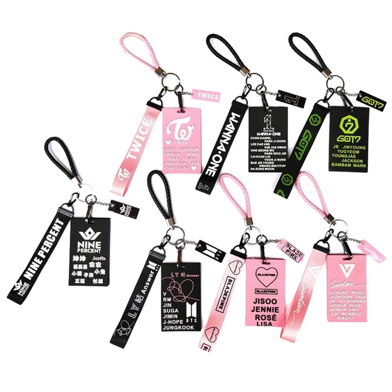 

Bangtan Boys Rope Card sleeve keychain lanyard Holder Phone Strap Card Case Keyring Pendant Lanyards