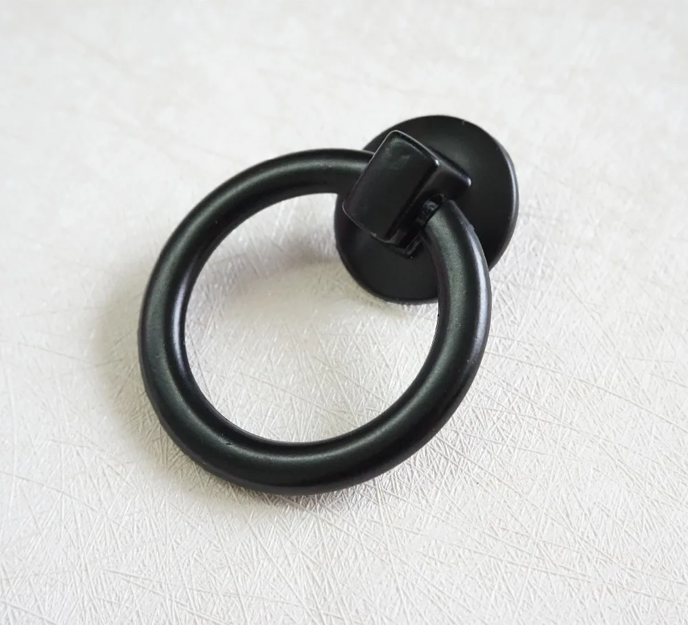 

Dresser Knobs Pull Drawer Pulls Knob Handles Drop Ring Black / Vintage Style Kitchen Cabinet Handle Pull Knob Hardware