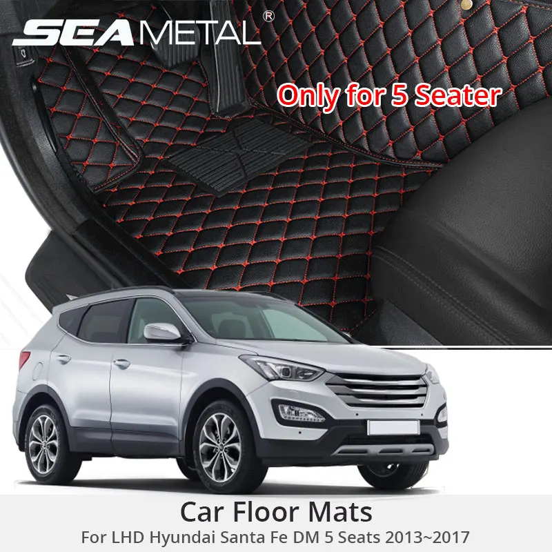 Для LHD hyundai Santa Fe DM 2017 2016 2015 2014 2013 автомобильные коврики на заказ для интерьера