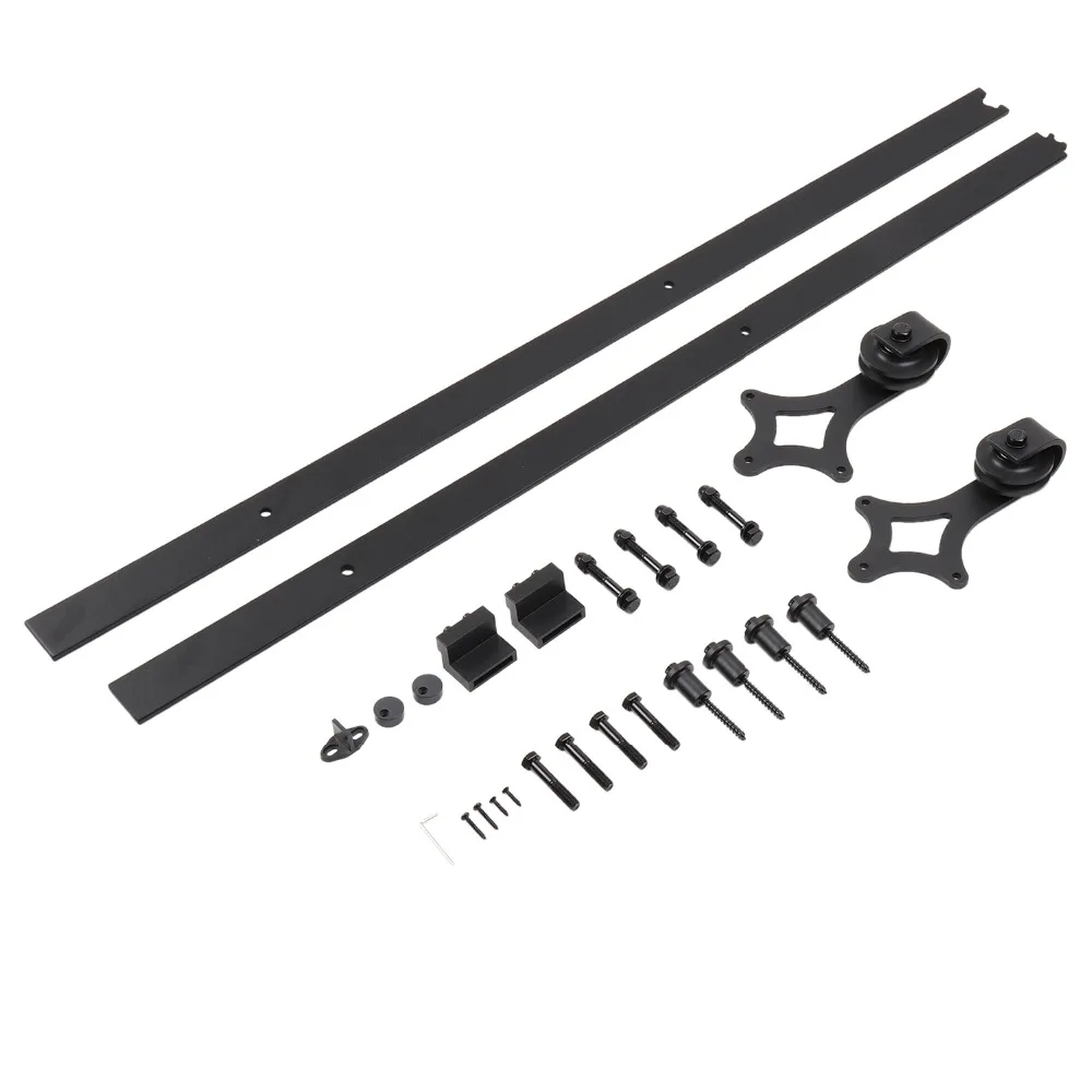 

Robust Home Rhombus Shape Door Rail Sliding Door System Track Hardware Fitting Set For Wooden Sliding Door