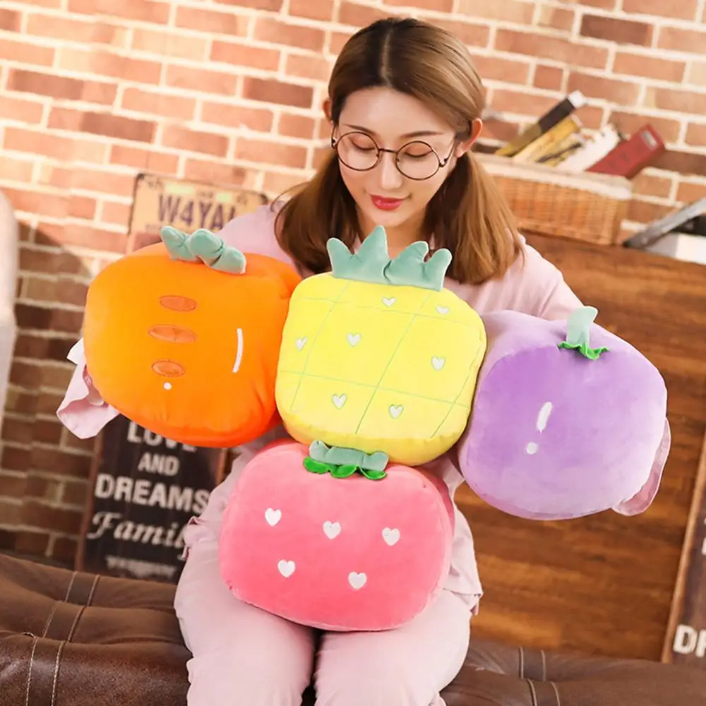 

2019 new high quality 25cm fruit warm hands plush toy pillow baby toys to send children birthday gifts Christmas gifts