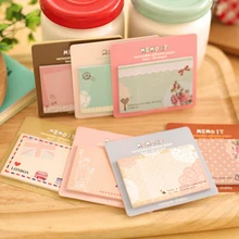 Venta directa de fábrica etiqueta engomada linda de la comodidad notas de la tarjeta del estudiante coreano papelería portátil N post pegatina pequeño regalo(China)