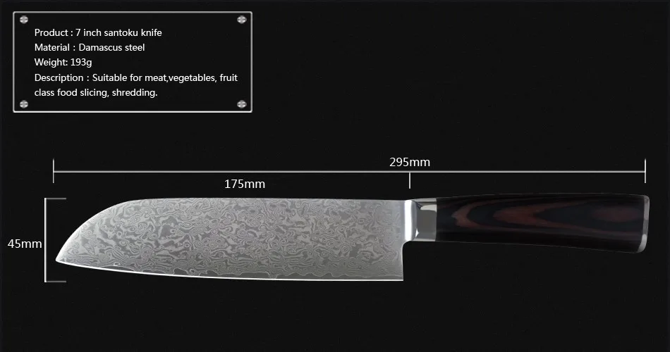 Дамасские кухонные ножи, японский Aus-10, нержавеющая сталь, 8 дюймов, нож для шеф-повара, 7 дюймов, японский кухонный нож, набор кухонных ножей