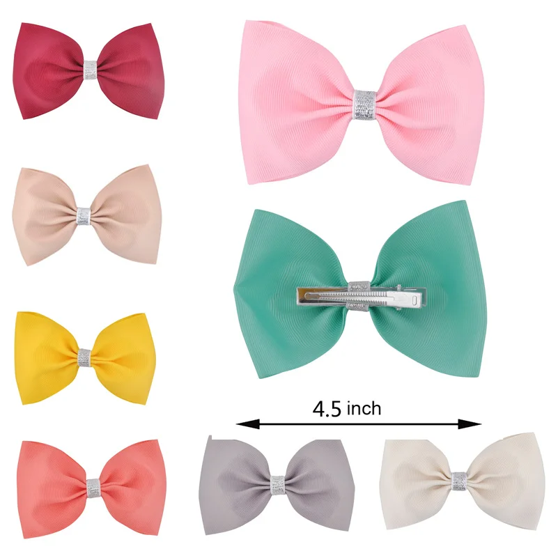 

Ruo Shui 4.5'' Boutique Bow Hair Clip Women Hair Accessories Cute Grosgrain Ribbon Hairgrip For Girls Princess Bowknot Headwear