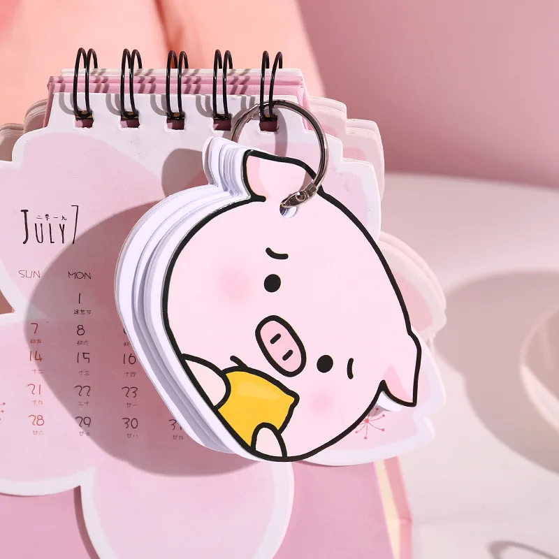 10x6 5 см милый мультфильм животное Розовая Свинья Кольцо memo pad свободные сообщение