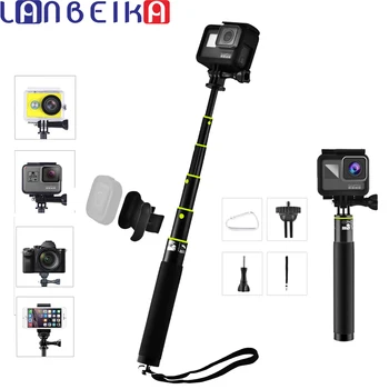 

LANBEIKA Mini Selfie Stick Foldable Tripod Monopod + Remoter Holder For IOS iPhone X 8 7 Plus Gopro Hero 6 5 4 3+ SJCAM Camera
