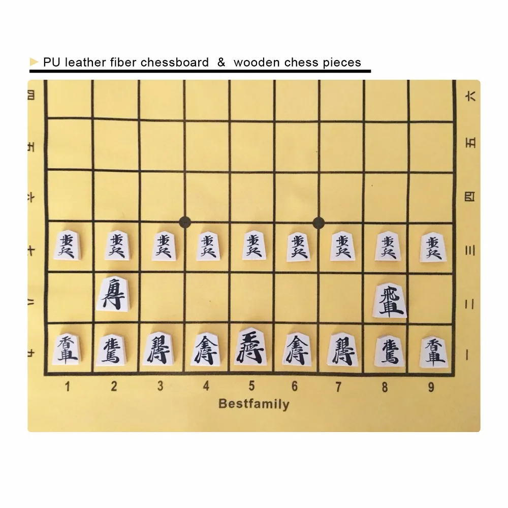 BSTFAMLY деревянные японские Shogi 40 шт./компл. международные шашки складные из искусственной кожи шахматная доска Sho-gi шахматная игра настольная игрушка подарок J03