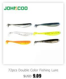 JOHNCOO 100 шт., мягкие приманки, искусственная приманка PESCA, 5 см/1 г, UL, рыболовный червь, плавающие приманки, ловля карпа, рыбалка, yoyfishing, рыболовная приманка