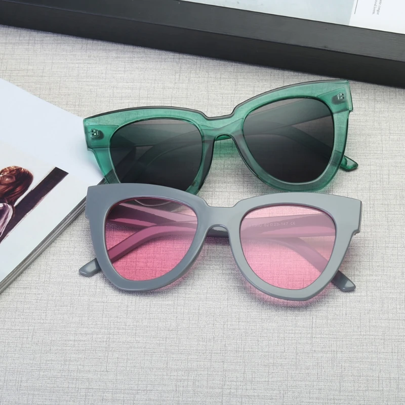 Women Fashion Retro Cat Eye Sunglasses Designer Square Frame Eyeglass Shades New