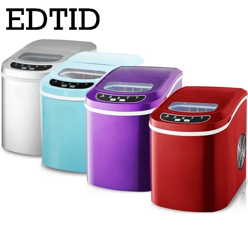 EDTID 15kgs/24H Portable Automatic ice Maker Household bullet round ice making machine for family small bar mini coffee shop
