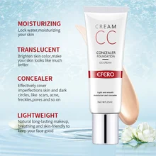 25 мл легкий увлажняющий изолированный CC из искусственной кожи, пирожное управление маслом консилер телесный косметический для лица макияж