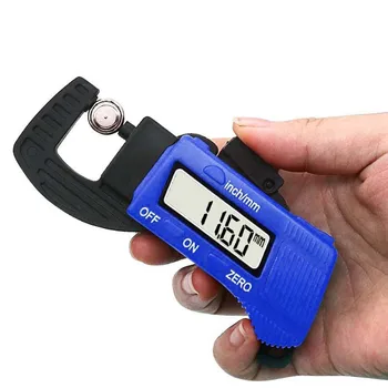 

0-12.7mm Carbon Fiber Composites Digital Thickness Caliper Micrometer Guage Blue