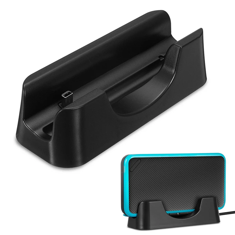 

Black Charging Dock Station For New 2DS LL Hanheld Game Console Charging Stand With USB Cable For Nintendo For New/3DS LL / XL