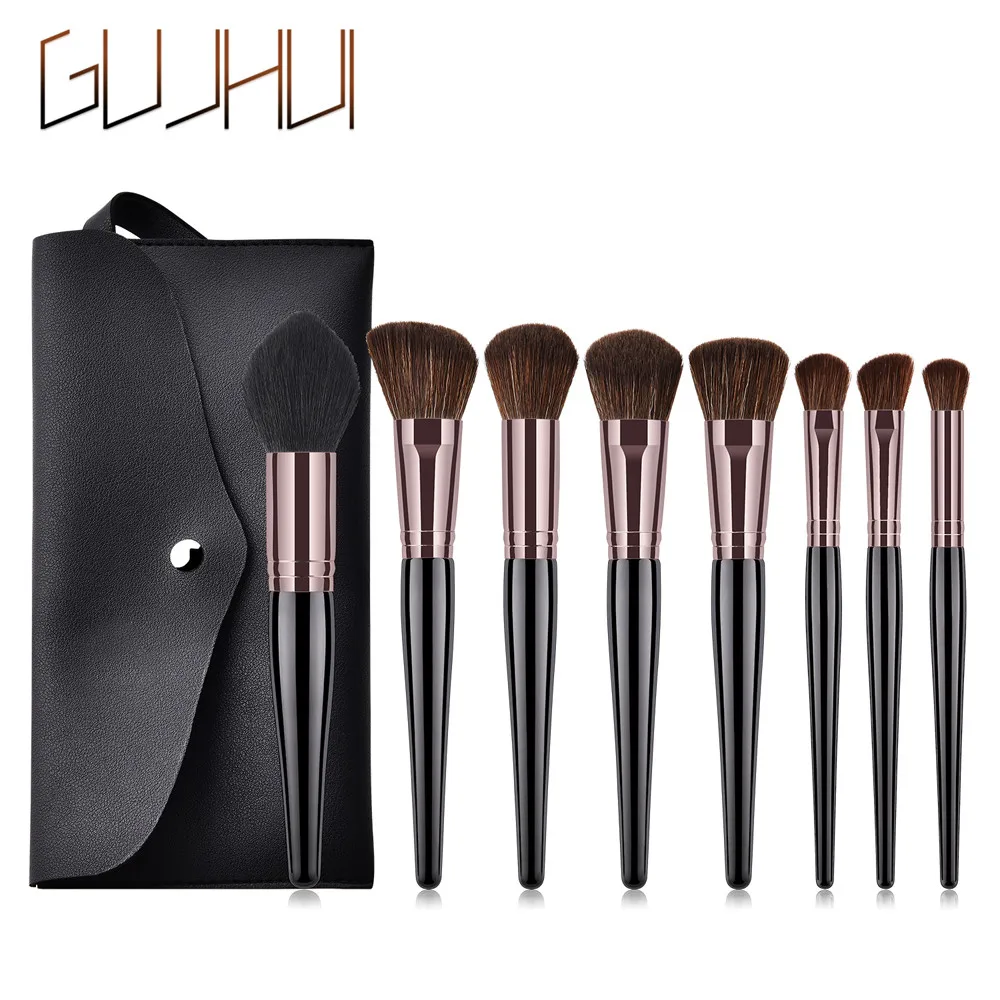 GUJHUI 2019 Новый профессиональный Pincel de maquillaje 8 шт. Косметические кисти для макияжа