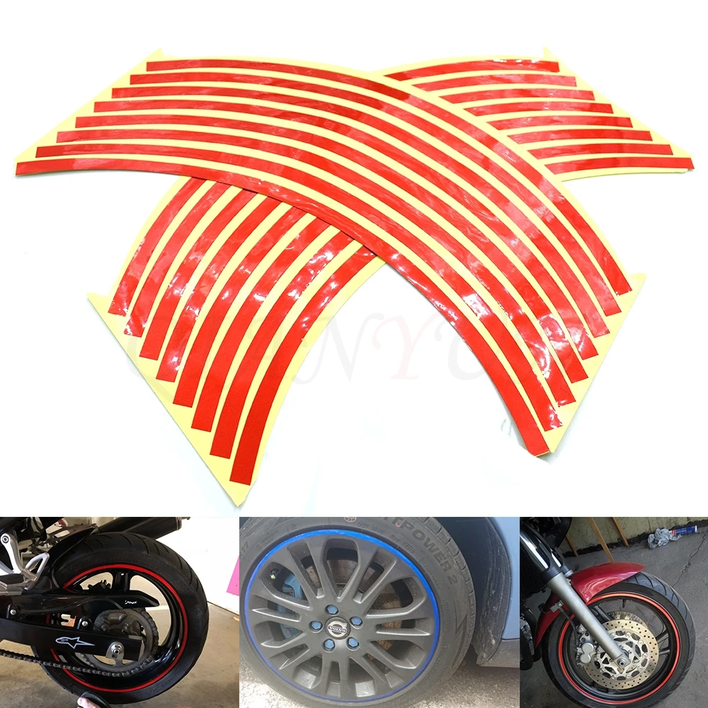 Automotive Reflective Rim Tape wheel Stickers Vinyl decals Fit for