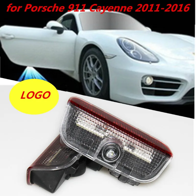 

Plug and Play CAR LED door lamps logo projector 3D welcome Ghost shadow laser light bulb for Porsche 911 Cayenne 2011-2016
