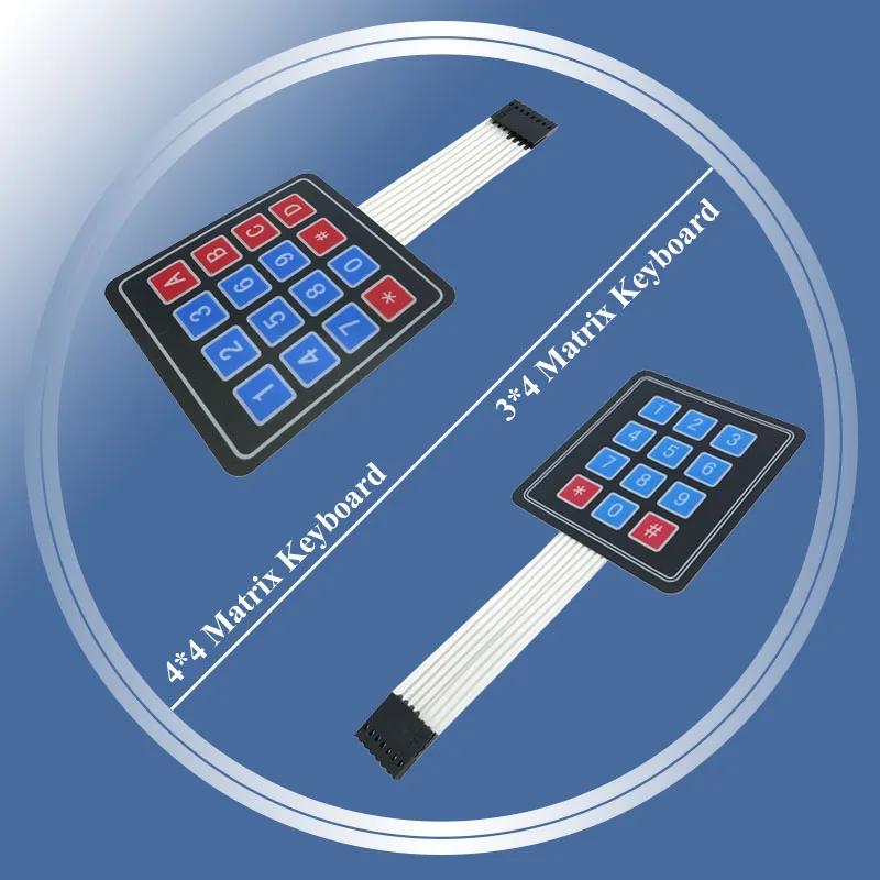 

Free Shipping 3*4 Matrix Array/4*4 Matrix Keyboard 12 Key/16 Key Membrane Switch Keypad For Arduino Newest