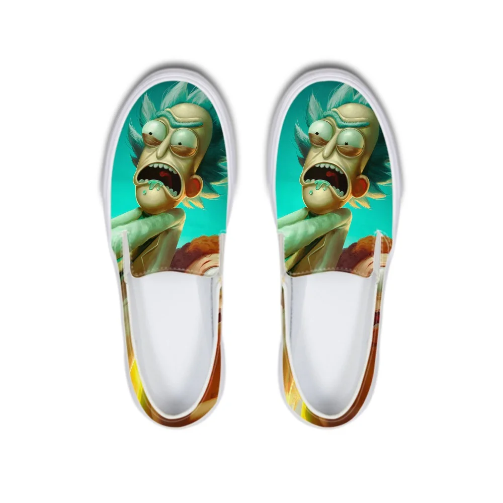 

Cartoon Animation Ricky And Morty Women Fashion Slip On Flat Shoes Ladies Leisure Street Stylish Canvas Shoes Zapatos Femininas